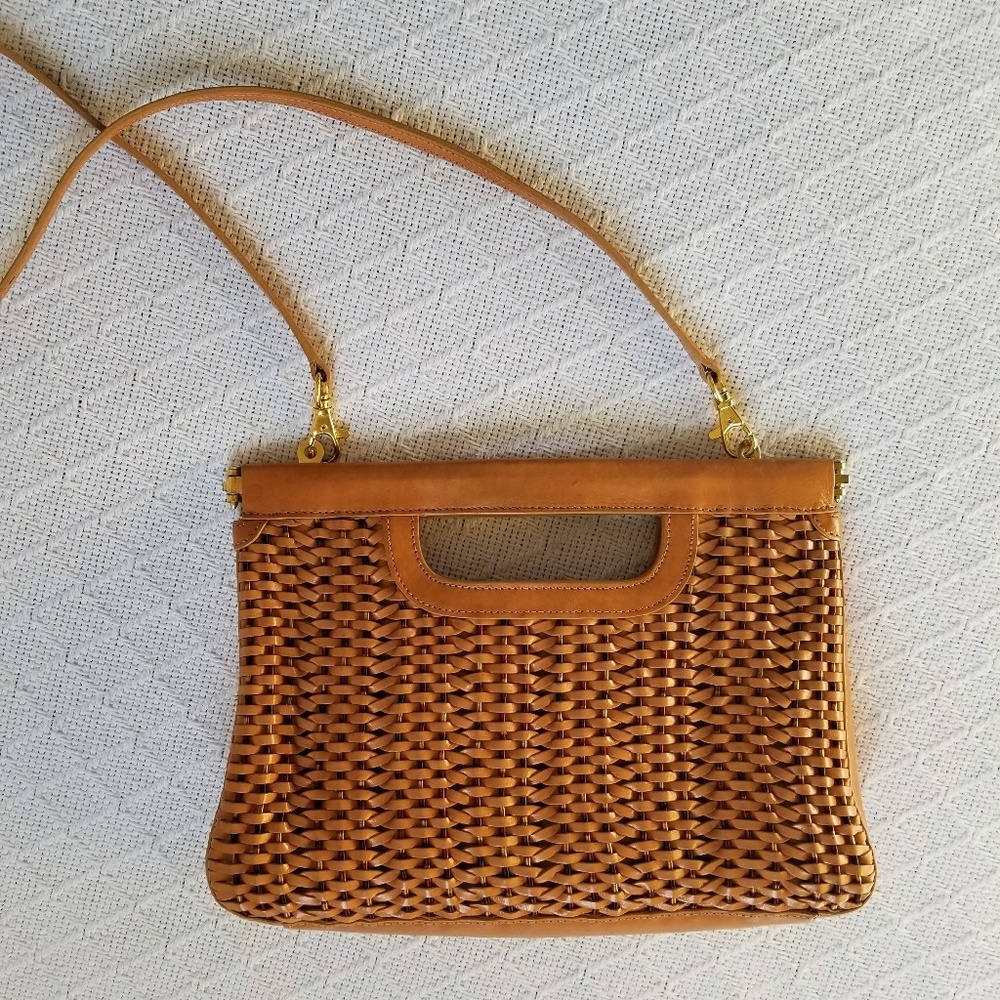 Etienne Aigner Woven Leather Crossbody Bag